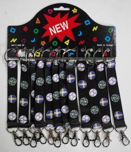 瑞典足球系列鑰匙圈-瑞典配色足球混搭