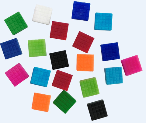 多彩色教學用塑膠磚塊馬賽克