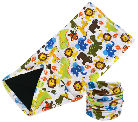 小朋友兒童內裡加絨抗菌頸套頭巾