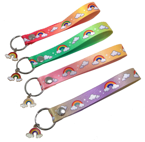 彩虹橋多色印刷飾組品鑰匙圈