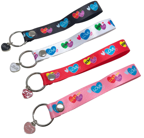 情人節款愛心配件印刷鑰匙圈套組
