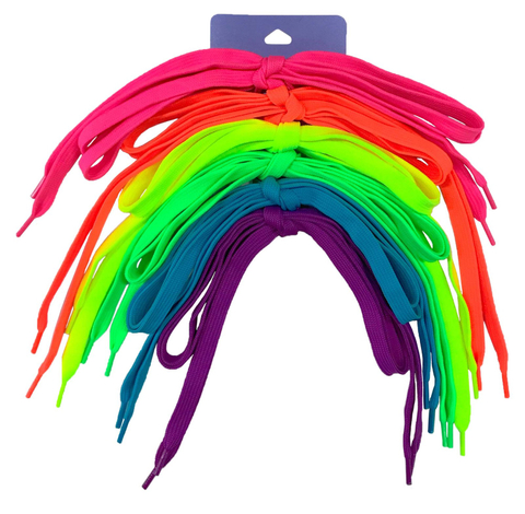 熱銷款扁平慢跑鞋螢光鞋帶組