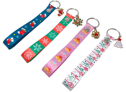 Christmas系列滴油合金鑰匙圈套組