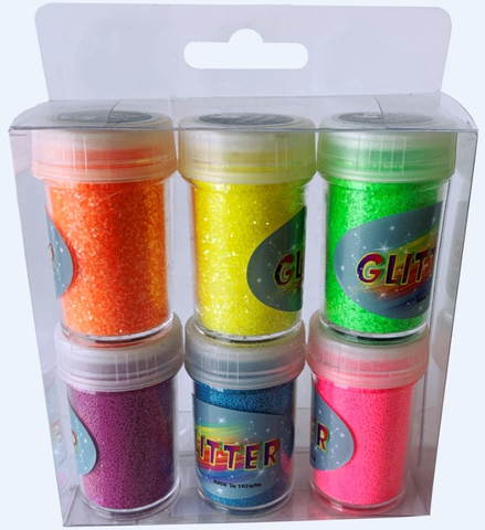 DIY美術勞作教學螢光金蔥粉