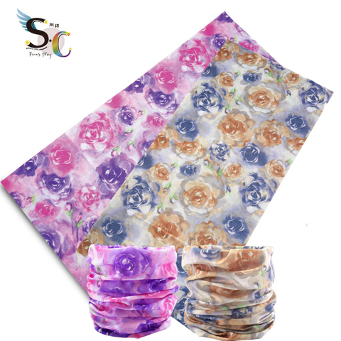 玫瑰花款批發零售多功能魔術頭巾