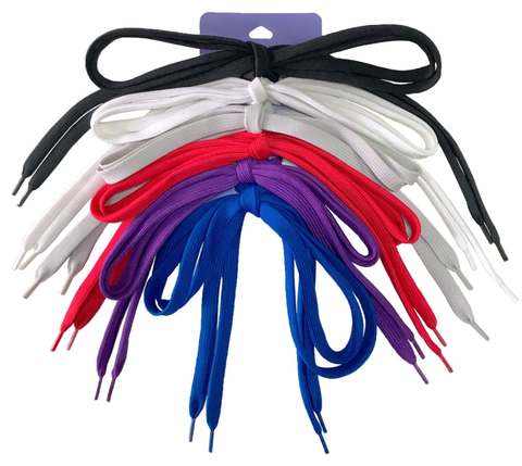 台灣編織素色扁平滑板鞋帶組