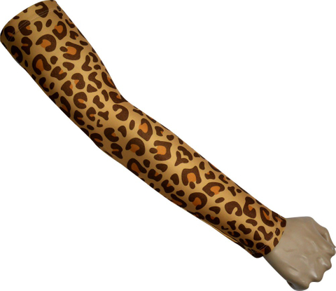 豹紋動物紋戶外透氣慢跑袖套