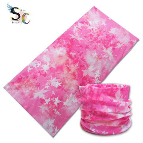 粉紅楓葉多功能休閒防曬頸套