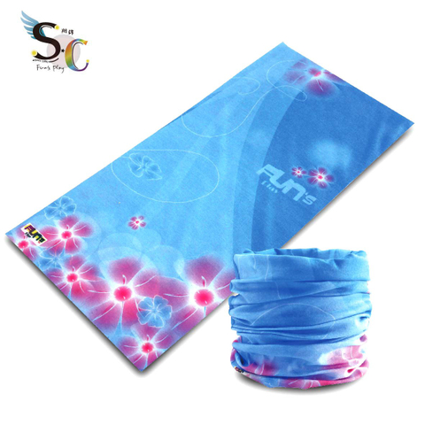 藍底花布運動休閒魔術頭帶