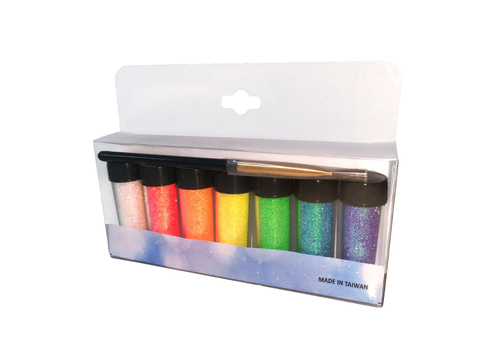 禮贈品螢光五彩金蔥粉套組