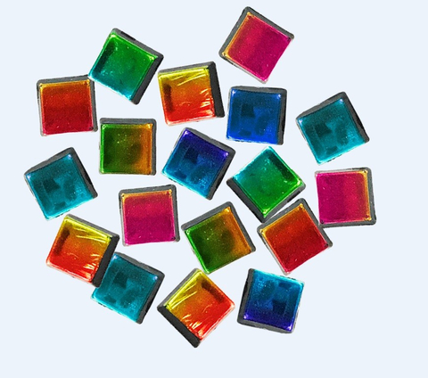 DIY裝飾配件燙金五彩方形馬賽克