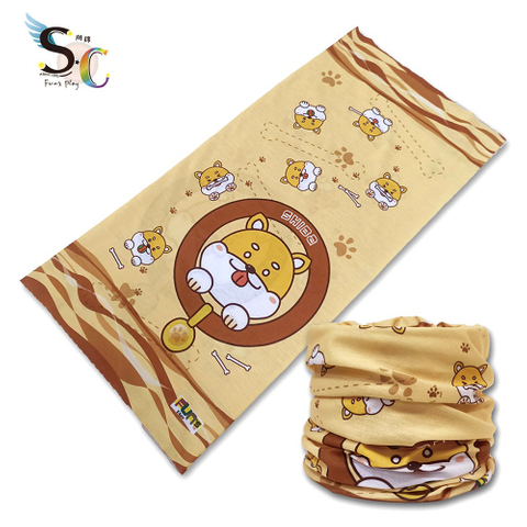 柴犬寵物流行柔軟魔術頭巾