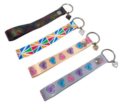 台灣製流行飾品織帶套組鑰匙圈